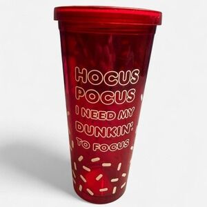 Dunkin Pink Hocus Pocus tumbler with NO straw.
